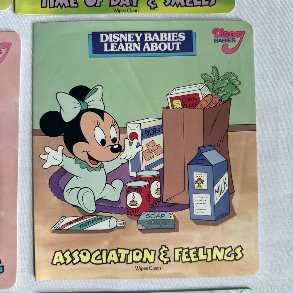 Vintage Disney Babies Learn About Soft Cover Wipe Clean Book Lot of 15 1987-1990 - Picture 12 of 16